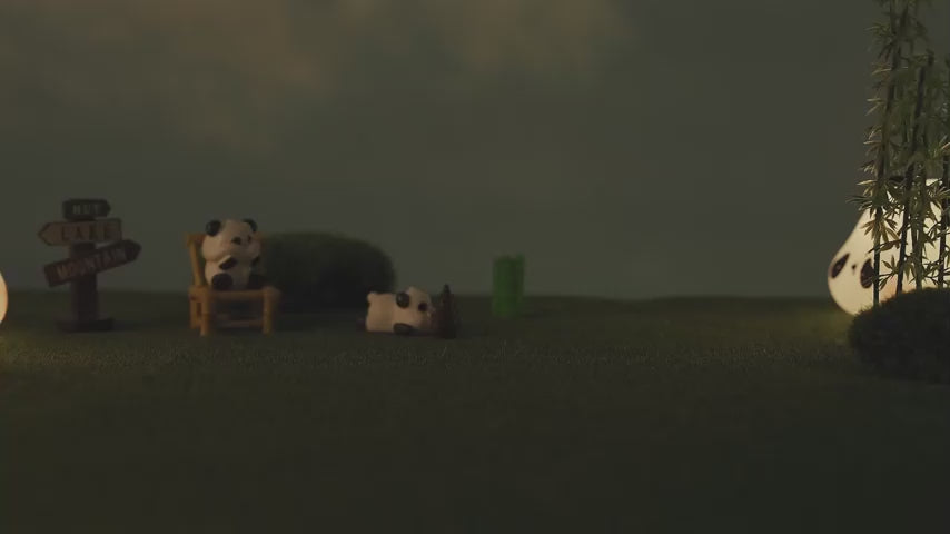 🐼🌙Panda Night Lights ふわっと灯る、パンダのやさしいおやすみライト✨ 眠る前の部屋を、ほっと落ち着く空間に変えます。